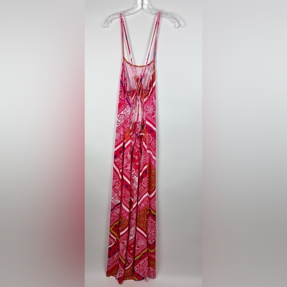 Women's Pattern Criss Cross Back w/ Side Slits Maxi Dress - Picture 5 of 6